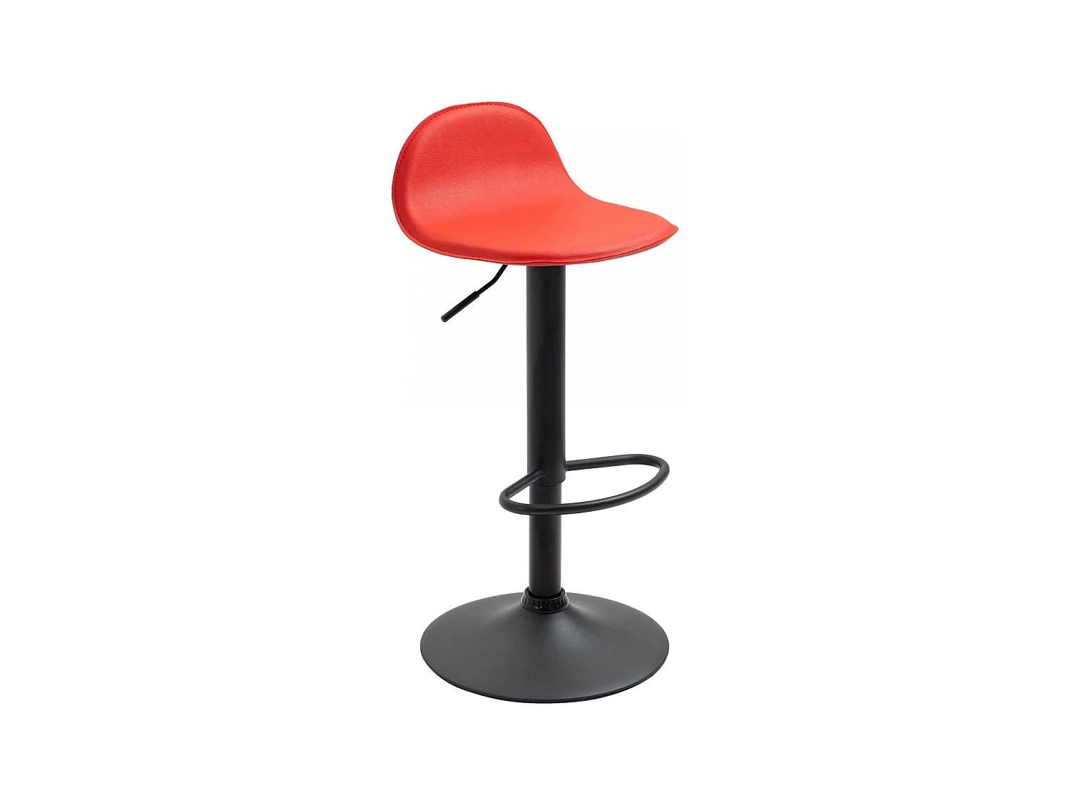 Tabouret de bar - Similicuir & Métal - Rouge - Lana V2