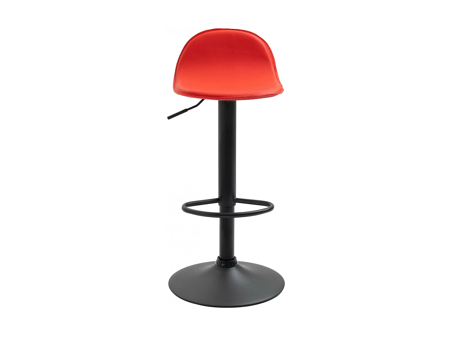 Tabouret de bar - Similicuir & Métal - Rouge - Lana V2