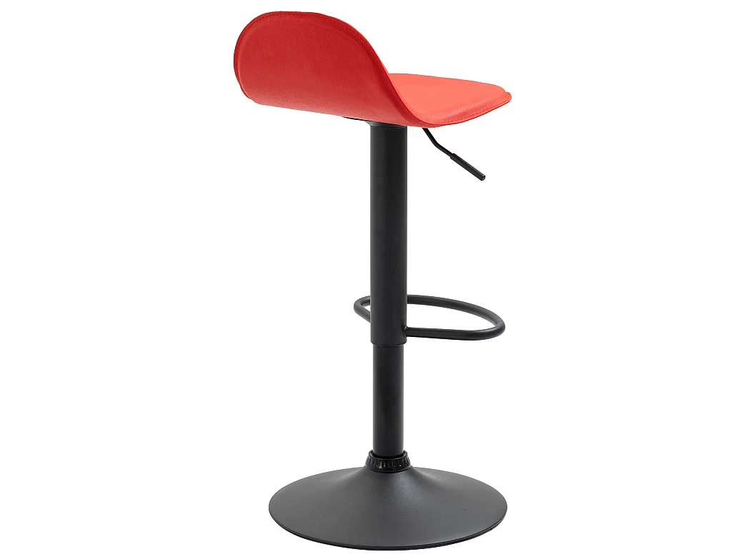 Tabouret de bar - Similicuir & Métal - Rouge - Lana V2