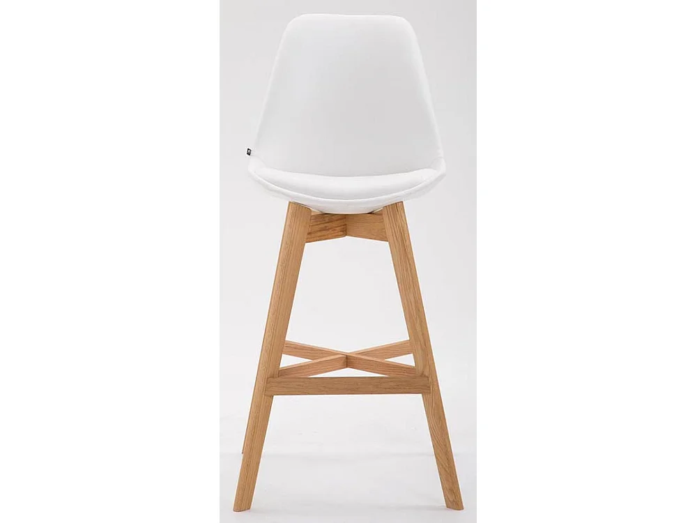 Lot de 2  Tabouret de bar - Similicuir & Nature - Blanc - Cannes