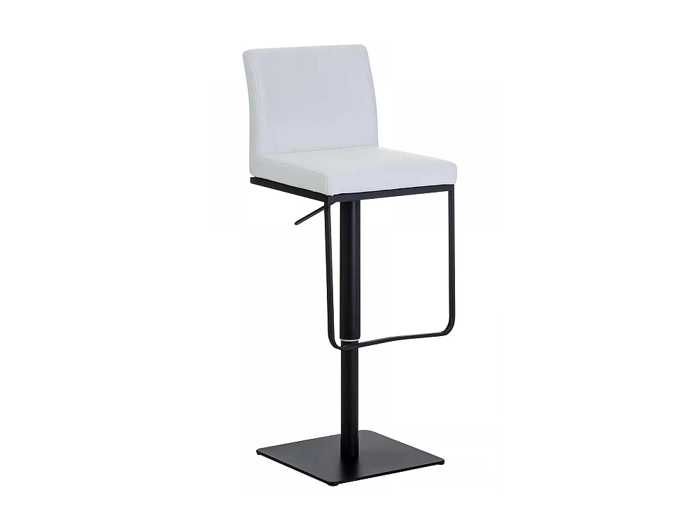 Tabouret de bar - Similicuir & Noir - Blanc - Panama