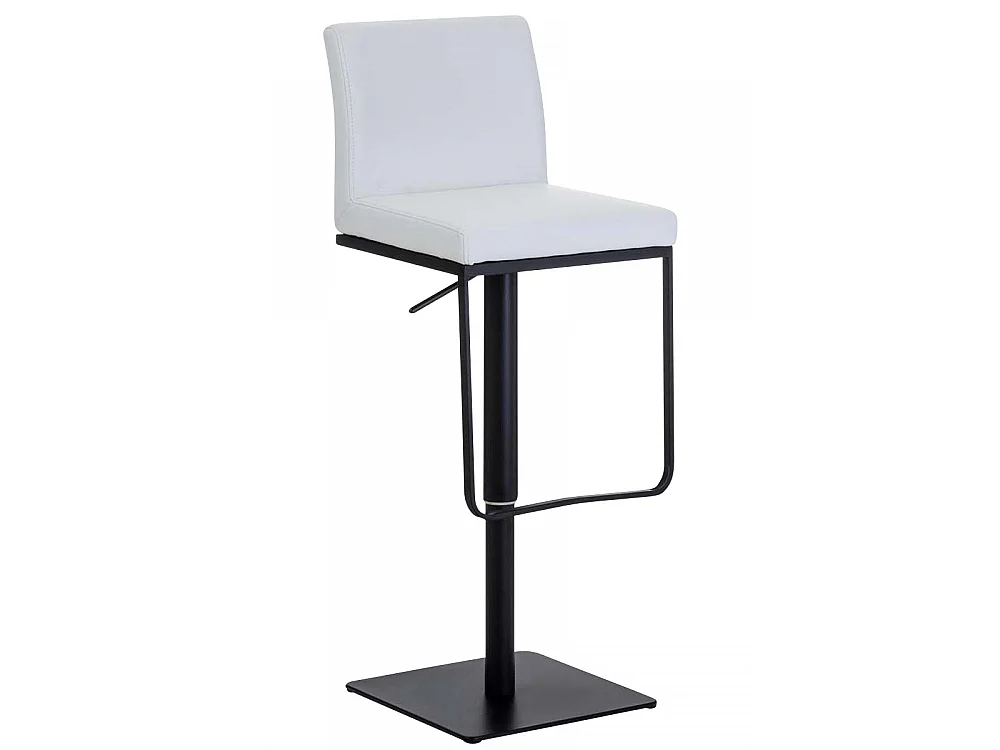 Tabouret de bar - Similicuir & Noir - Blanc - Panama