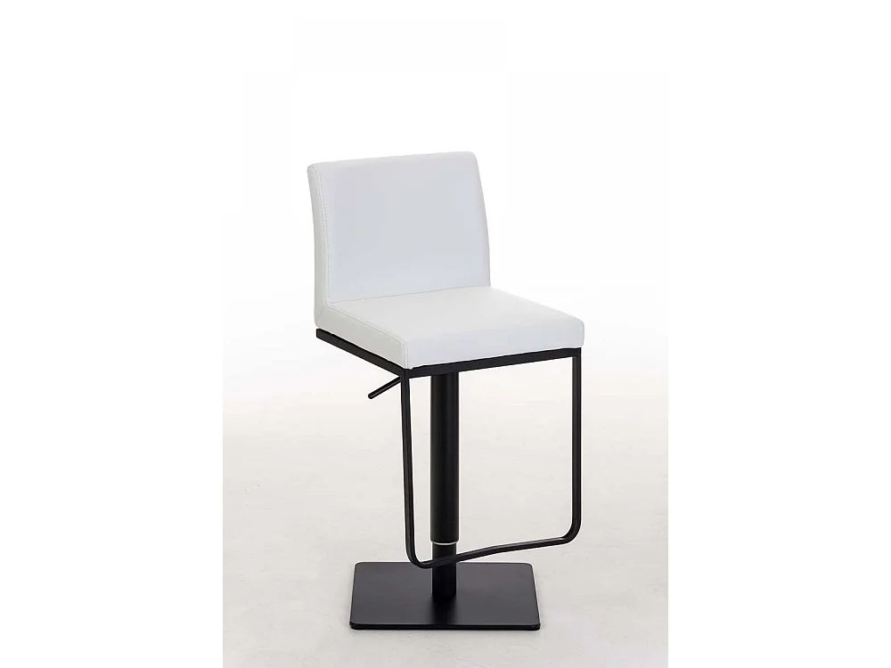 Tabouret de bar - Similicuir & Noir - Blanc - Panama