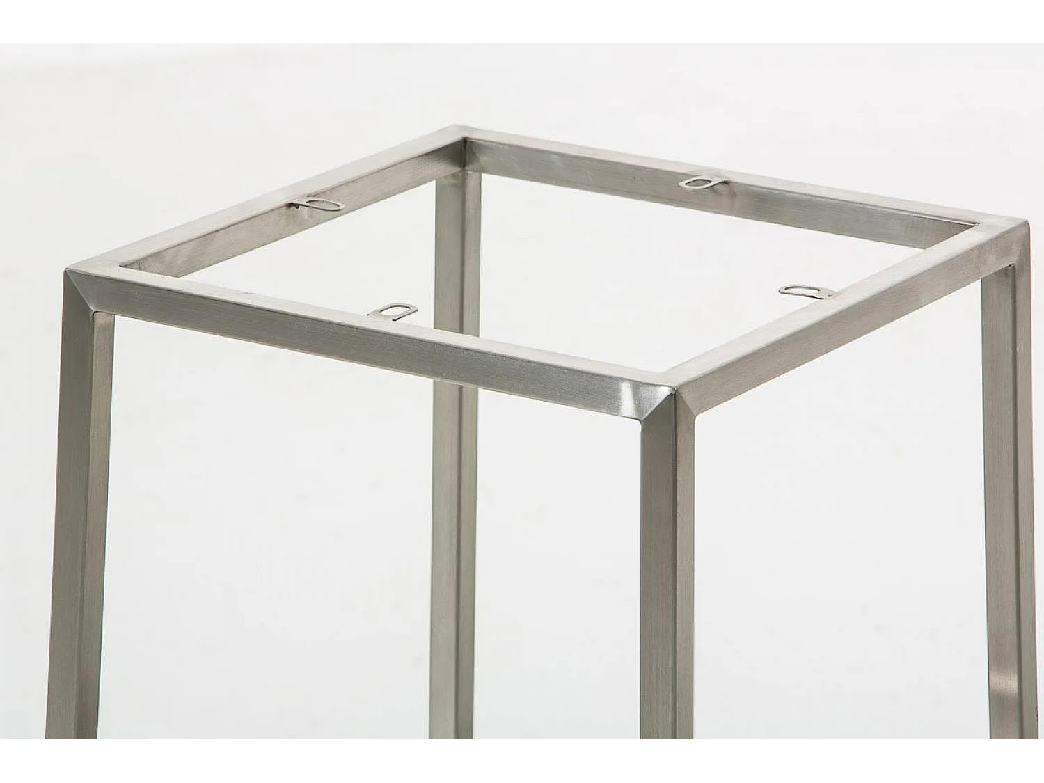 Lot de 2  Tabouret de bar - Tissu & Acier inoxydable - Gris foncé - Montreal 80