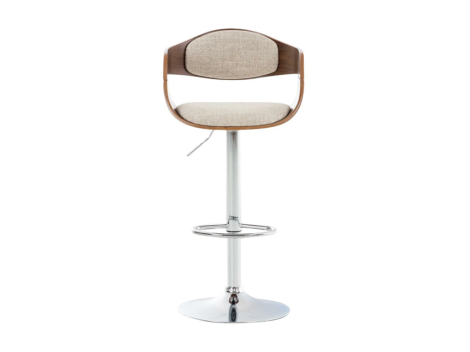 Barkruk - Stof - walnoot/creme - Kingston