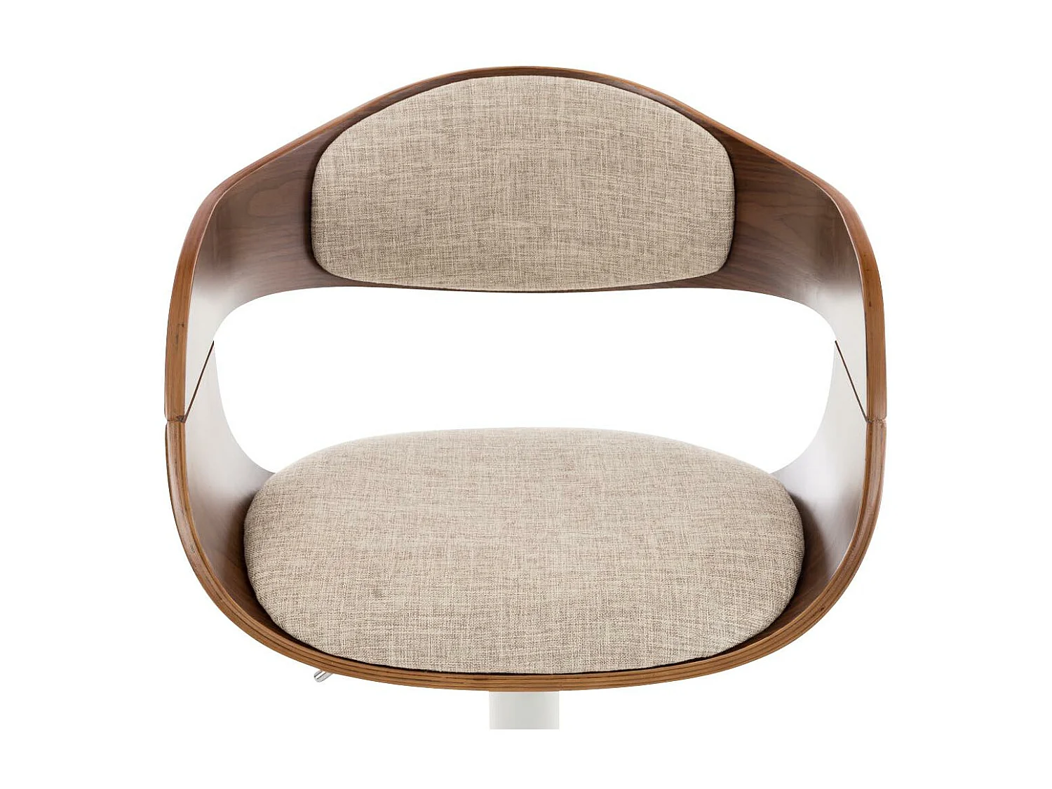 Tabouret de bar - Tissu - Noyer / Crème - Kingston