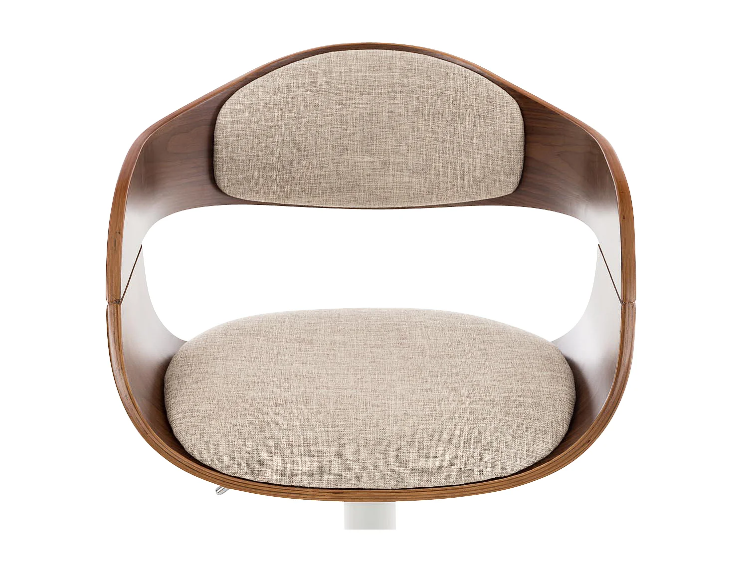 Tabouret de bar - Tissu - Noyer / Crème - Kingston