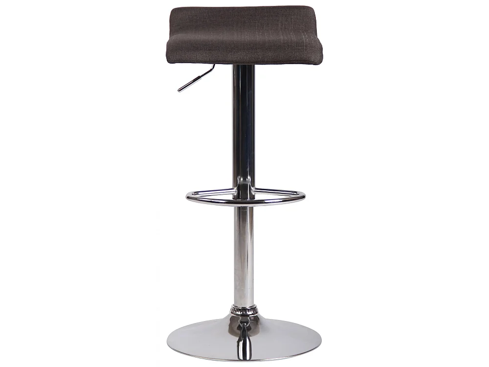 Tabouret de bar - Tissu & Chrome - Gris foncé - Dyn V2