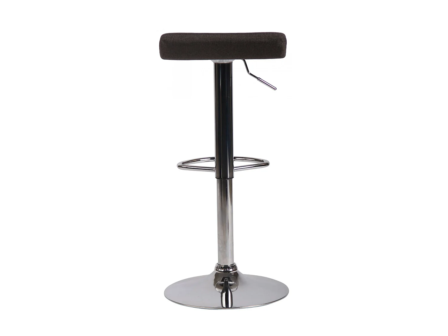 Tabouret de bar - Tissu & Chrome - Gris foncé - Dyn V2