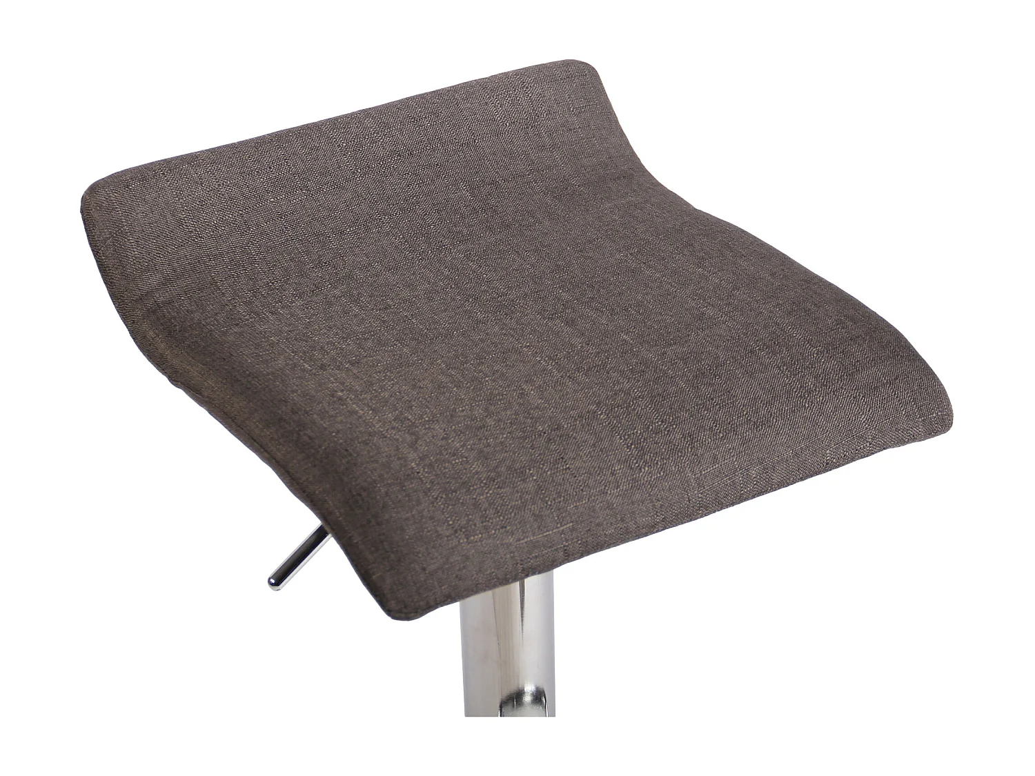 Tabouret de bar - Tissu & Chrome - Gris foncé - Dyn V2