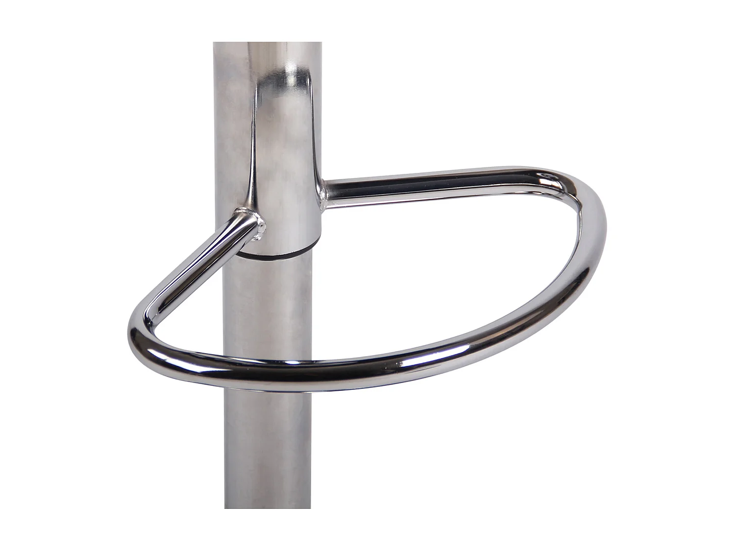 Tabouret de bar - Tissu & Chrome - Gris foncé - Dyn V2