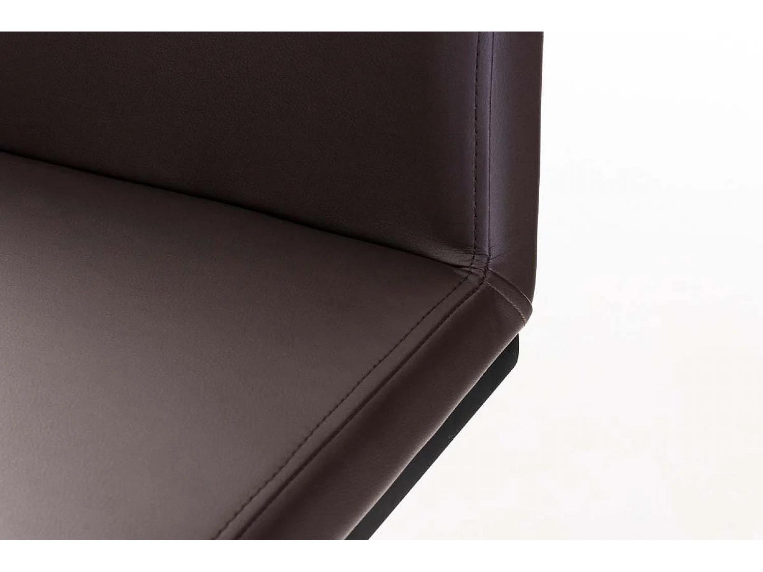 Tabouret de bar - Similicuir & Noir - Marron - Panama