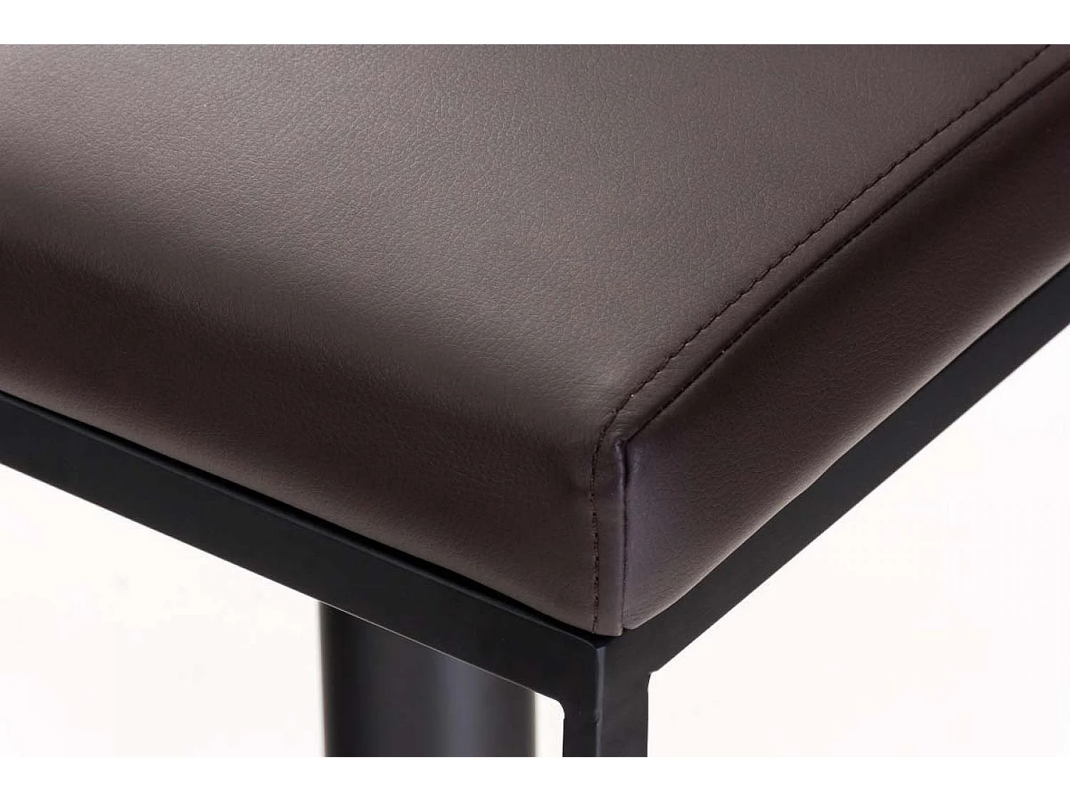 Tabouret de bar - Similicuir & Noir - Marron - Panama