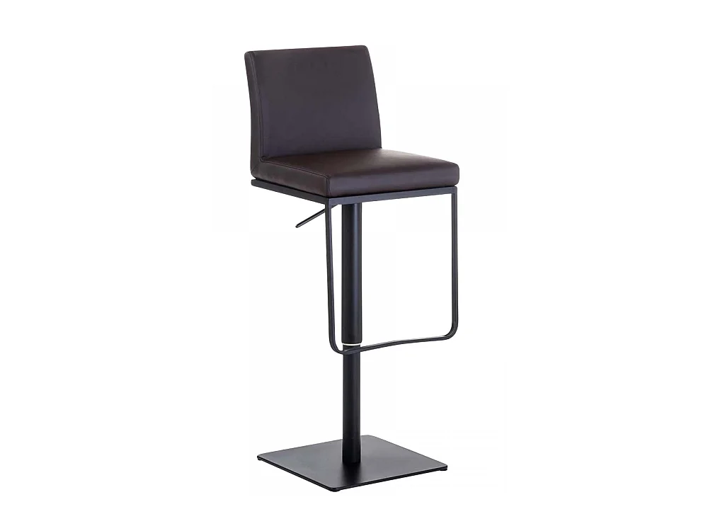Tabouret de bar - Similicuir & Noir - Marron - Panama