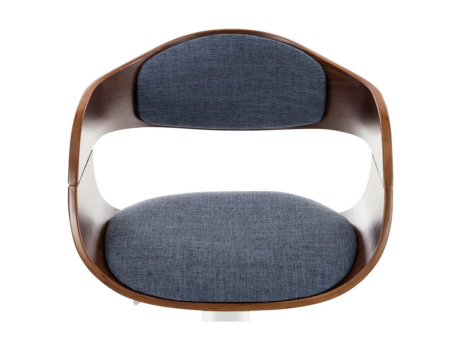 Tabouret de bar - Tissu - Noyer / Bleu - Kingston