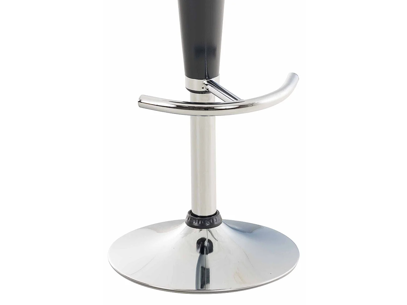 Lot de 2  Tabouret de bar - Plastique & Métal chromé - Gris - Saddle