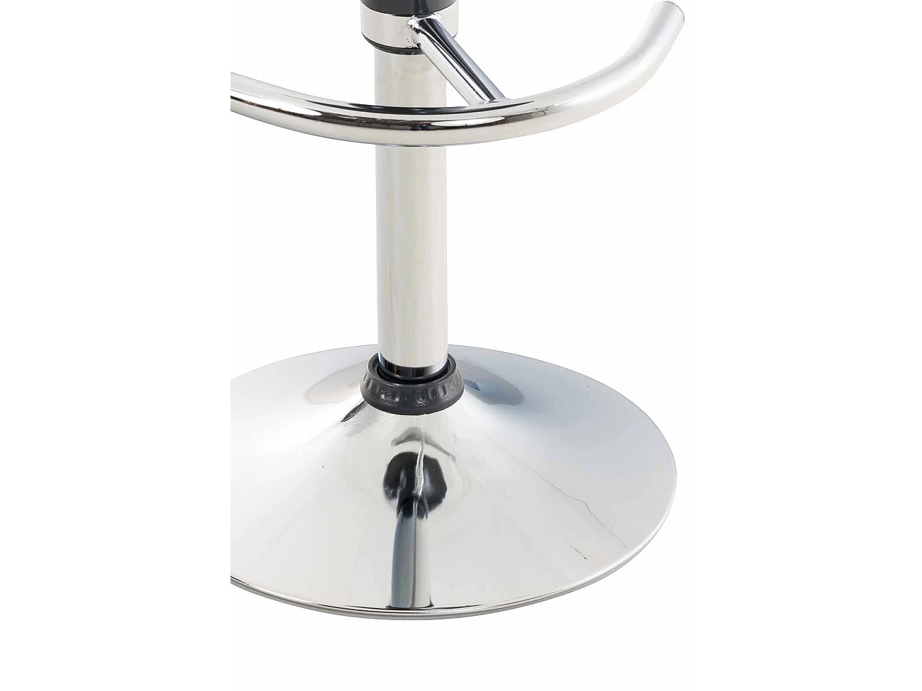 Lot de 2  Tabouret de bar - Plastique & Métal chromé - Gris - Saddle