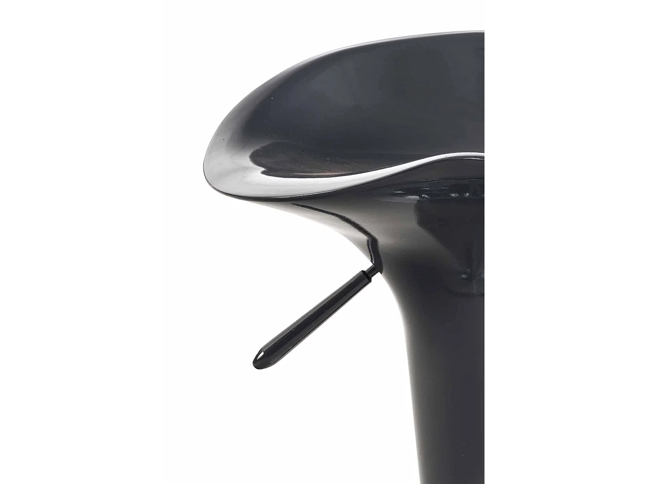 Lot de 2  Tabouret de bar - Plastique & Métal chromé - Gris - Saddle