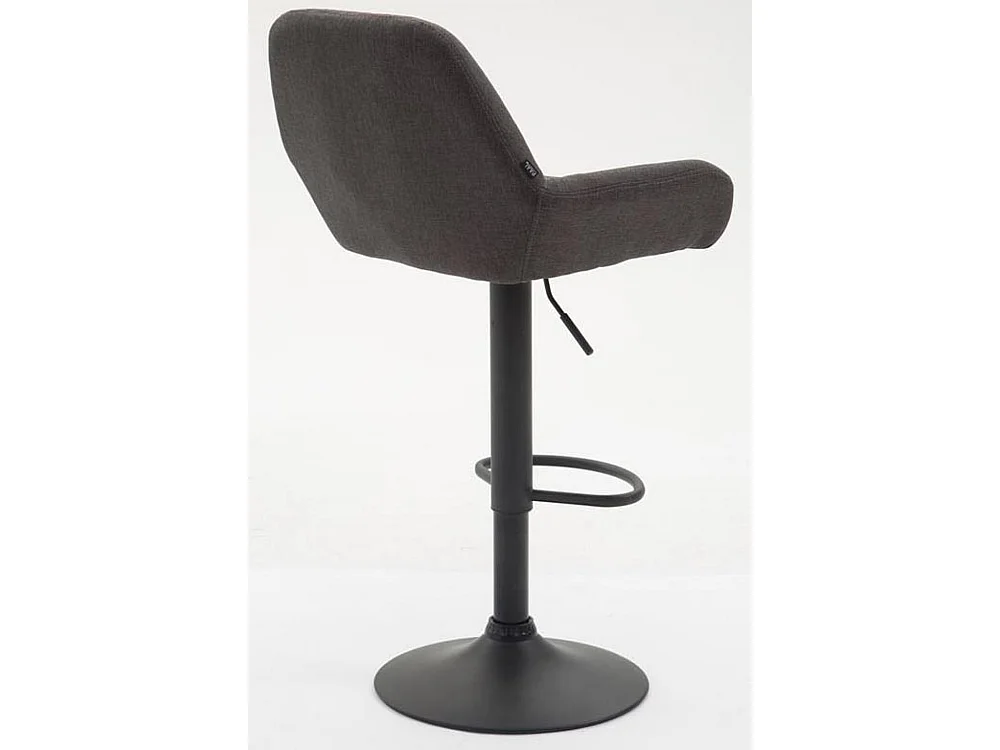 Set van 2  Barkruk - Stof & Metaal in chroomoptiek - donkergrijs - Braga