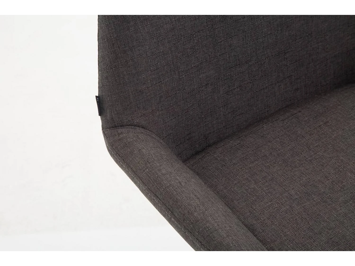 Set van 2  Barkruk - Stof & Metaal in chroomoptiek - donkergrijs - Braga