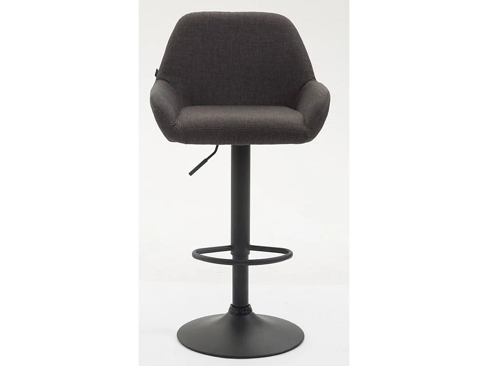 Set van 2  Barkruk - Stof & Metaal in chroomoptiek - donkergrijs - Braga