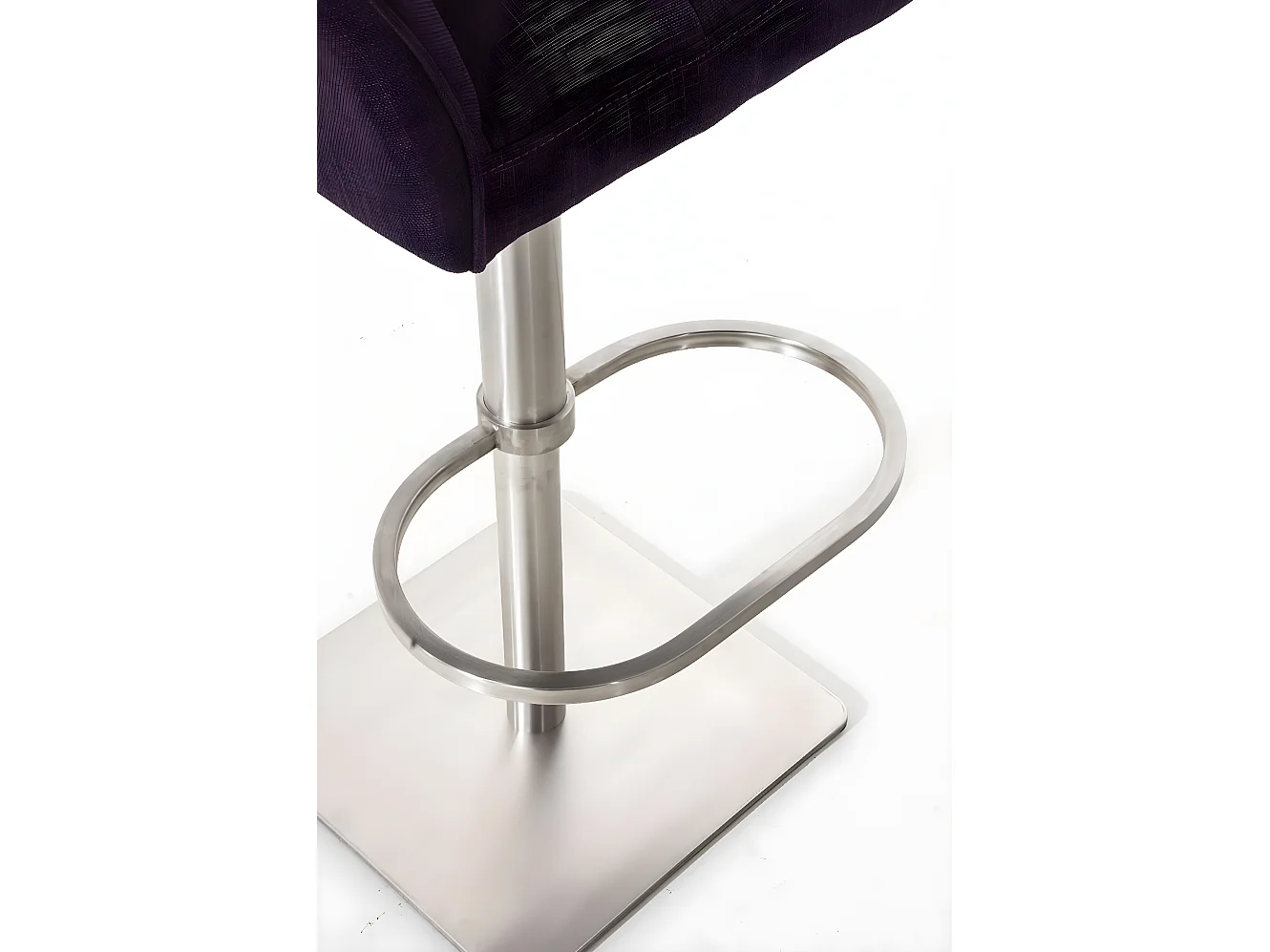 Tabouret de bar - Tissu & Acier inoxydable - Violet - Damaso