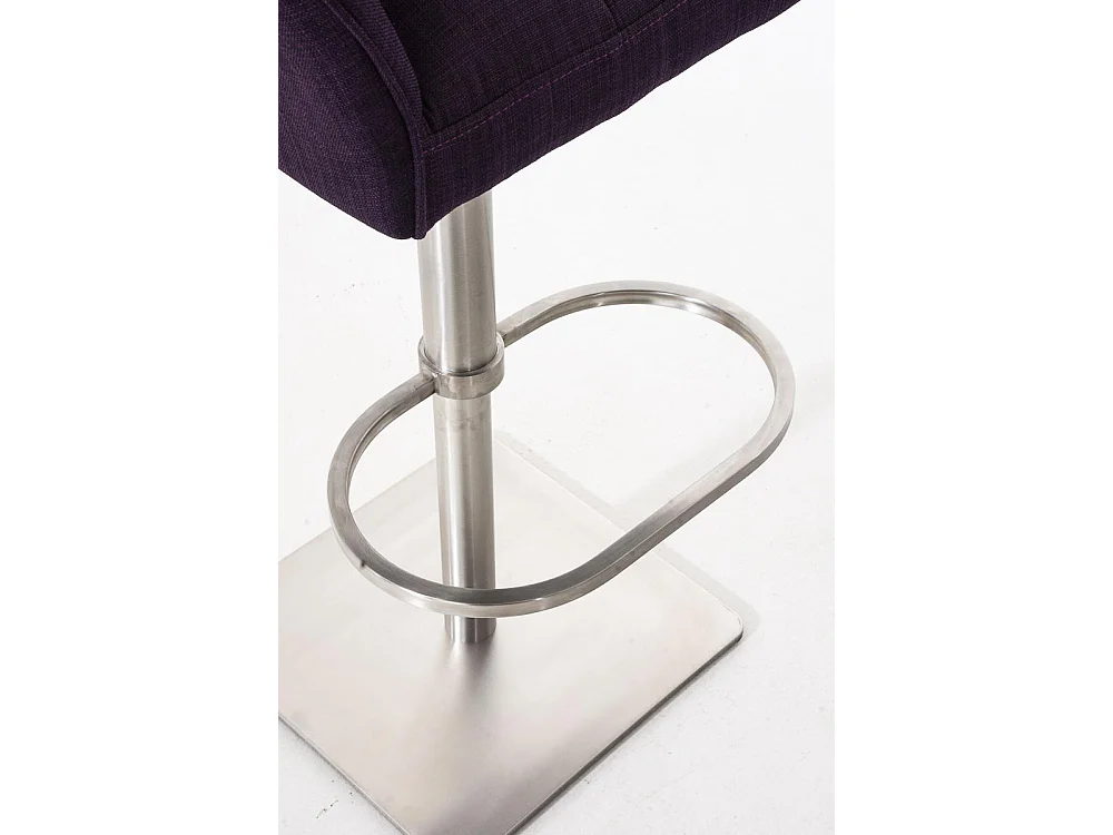 Tabouret de bar - Tissu & Acier inoxydable - Violet - Damaso
