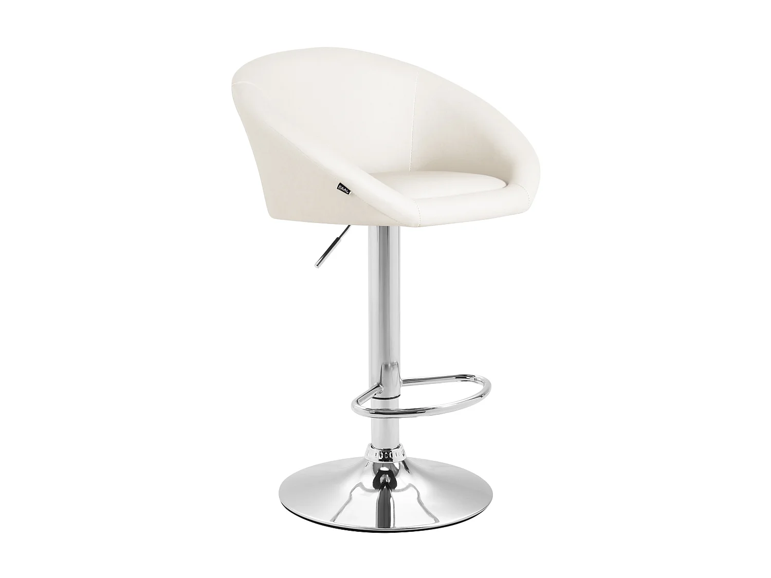 Tabouret de bar - Similicuir & Métal chromé - Blanc - Miami V2