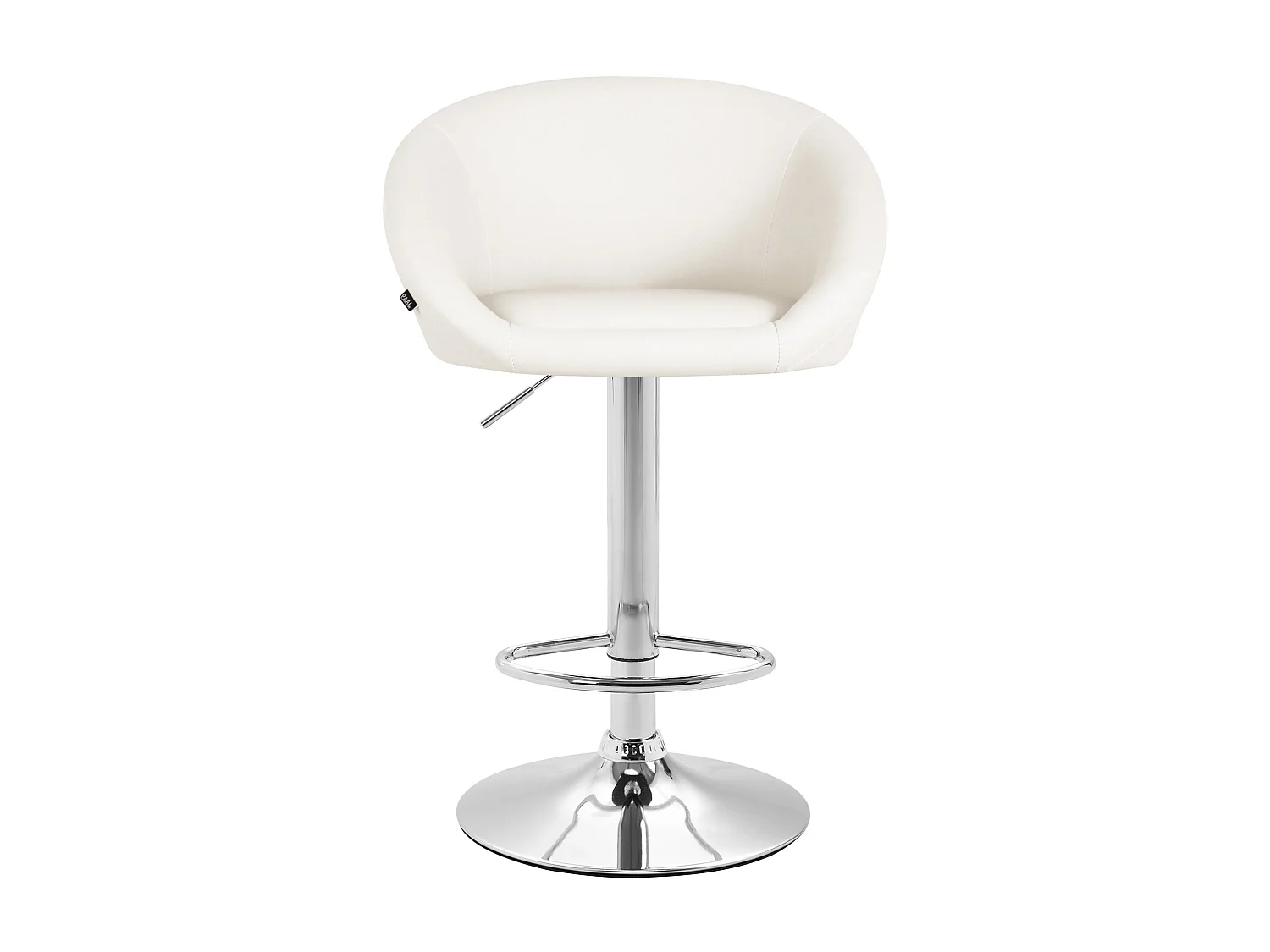 Tabouret de bar - Similicuir & Métal chromé - Blanc - Miami V2