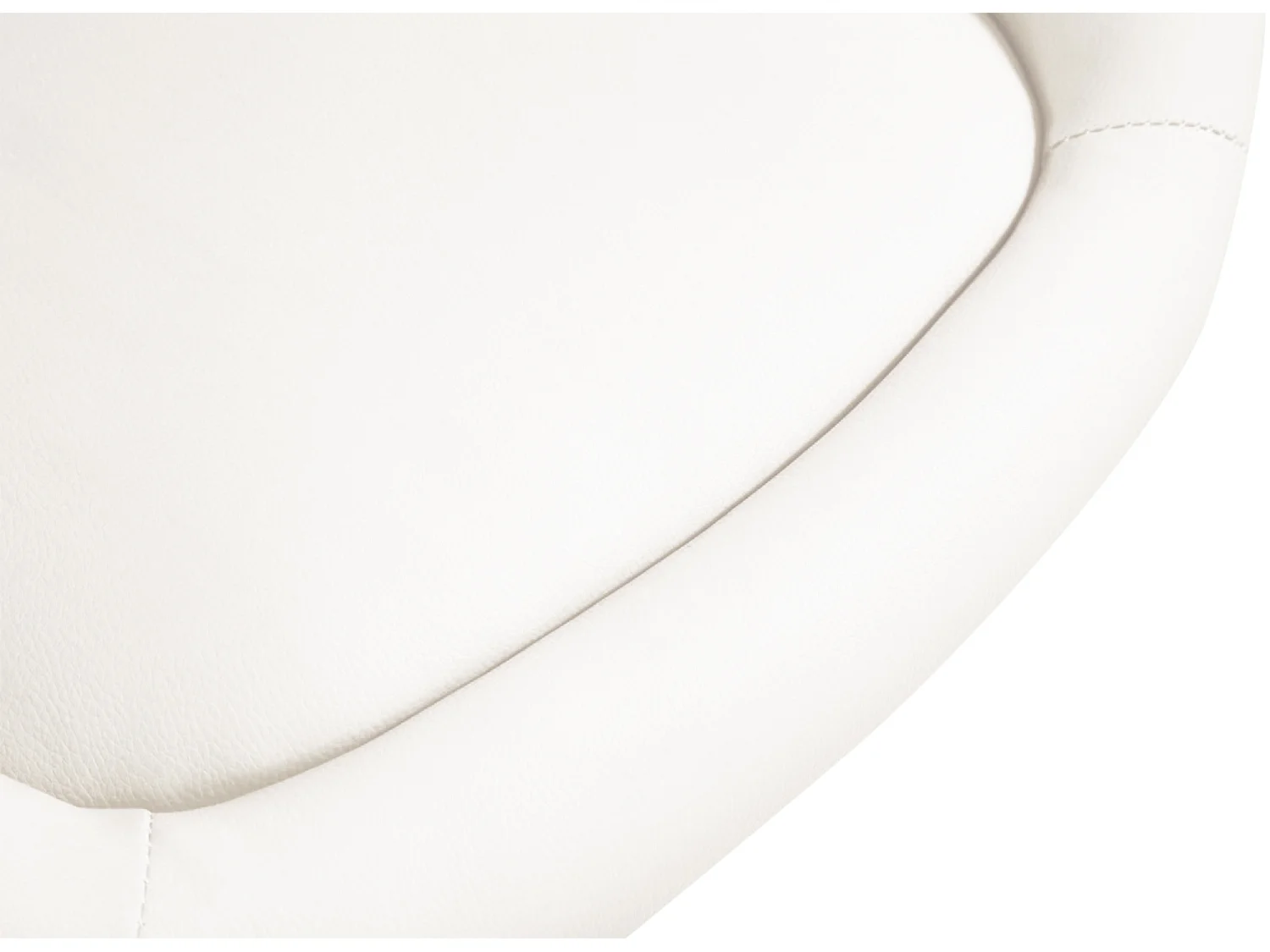 Tabouret de bar - Similicuir & Métal chromé - Blanc - Miami V2