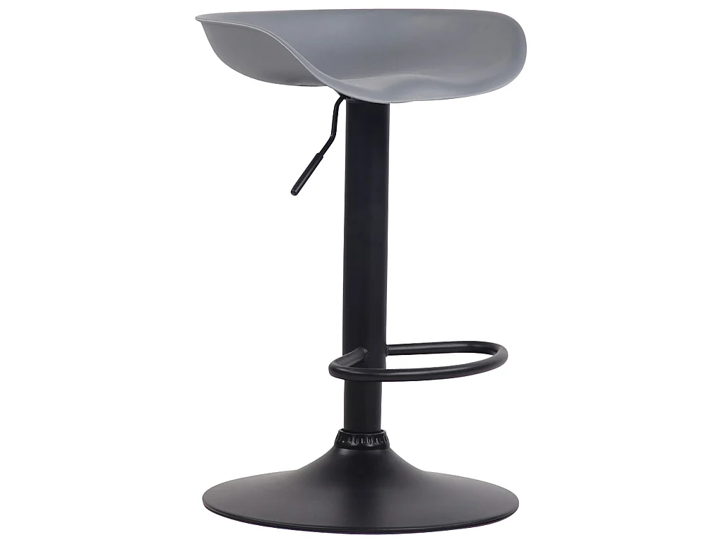 Lot de 4  Tabouret de bar - Plastique & Métal - Gris - Anaheim