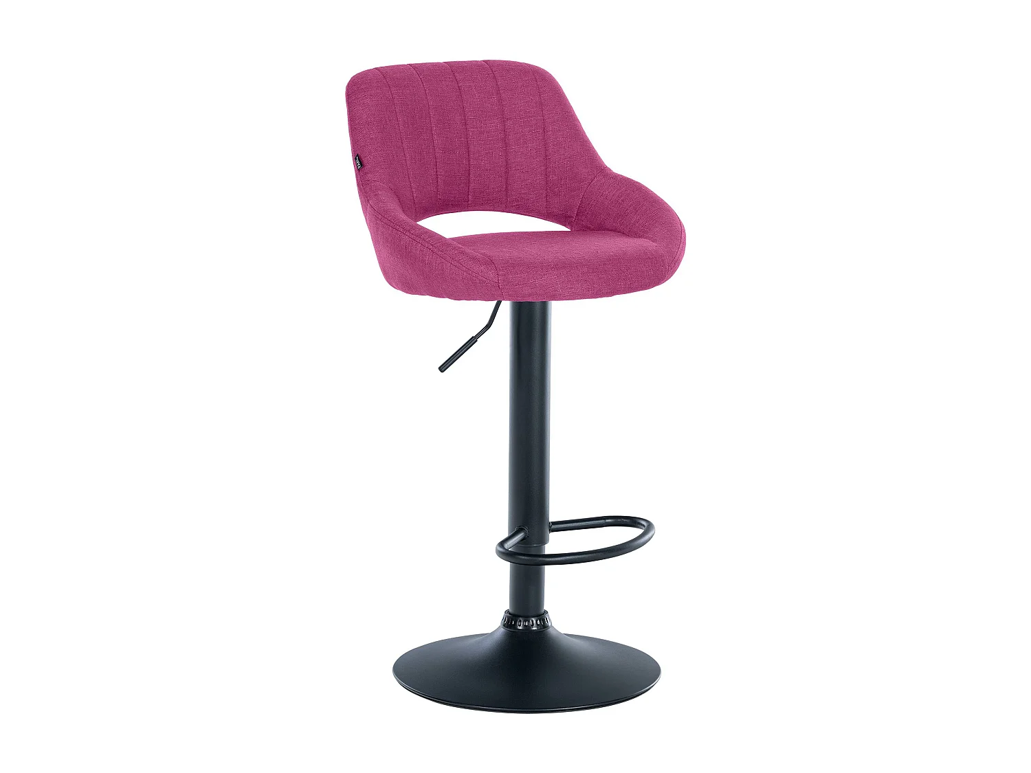Tabouret de bar - Tissu & Noir - Violet - Milet