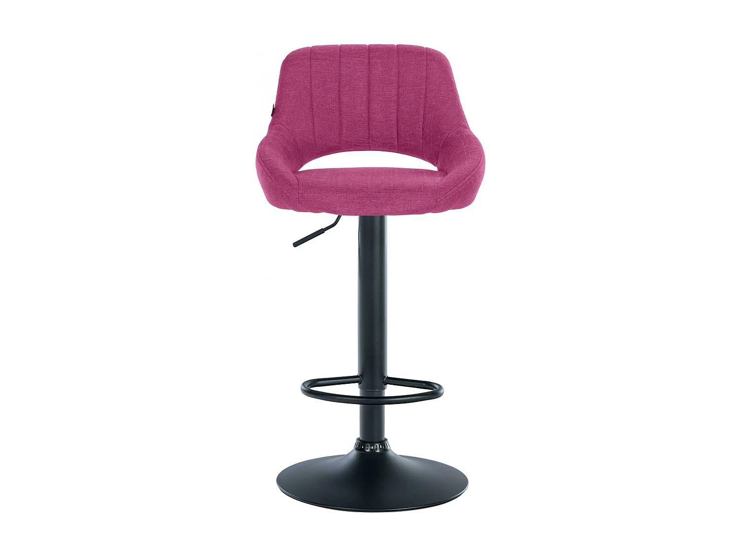 Tabouret de bar - Tissu & Noir - Violet - Milet