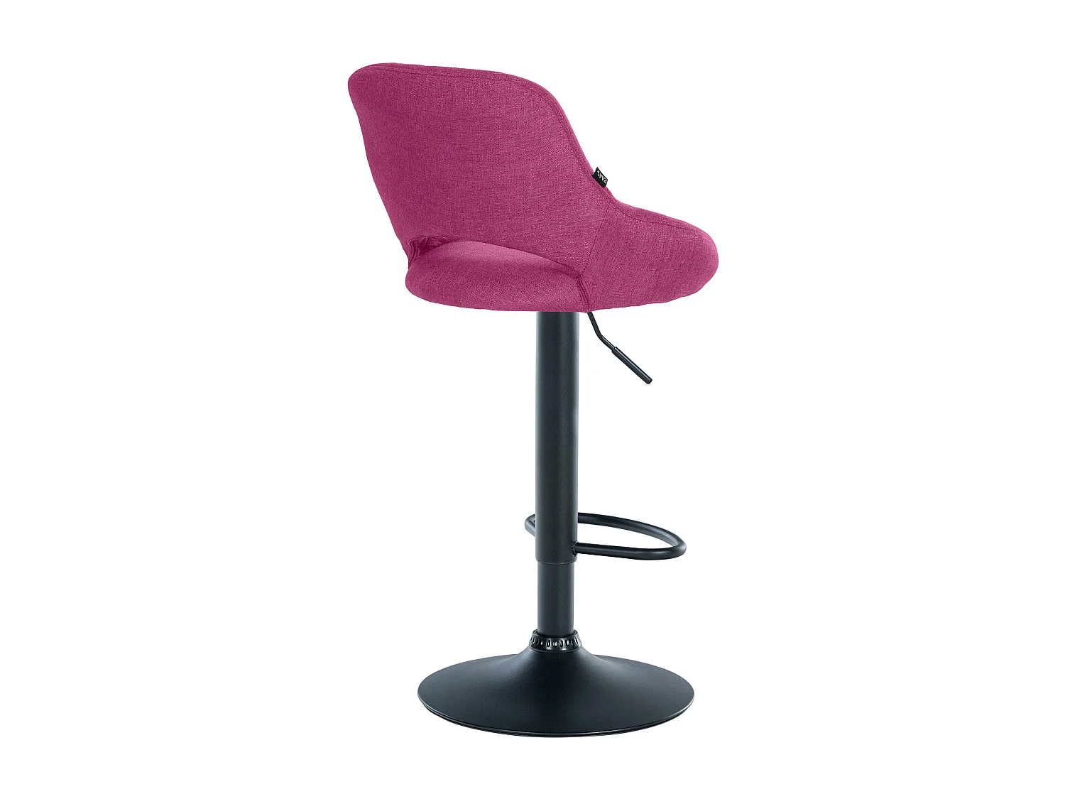 Tabouret de bar - Tissu & Noir - Violet - Milet