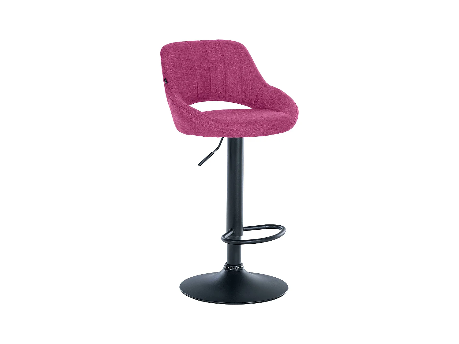 Tabouret de bar - Tissu & Noir - Violet - Milet