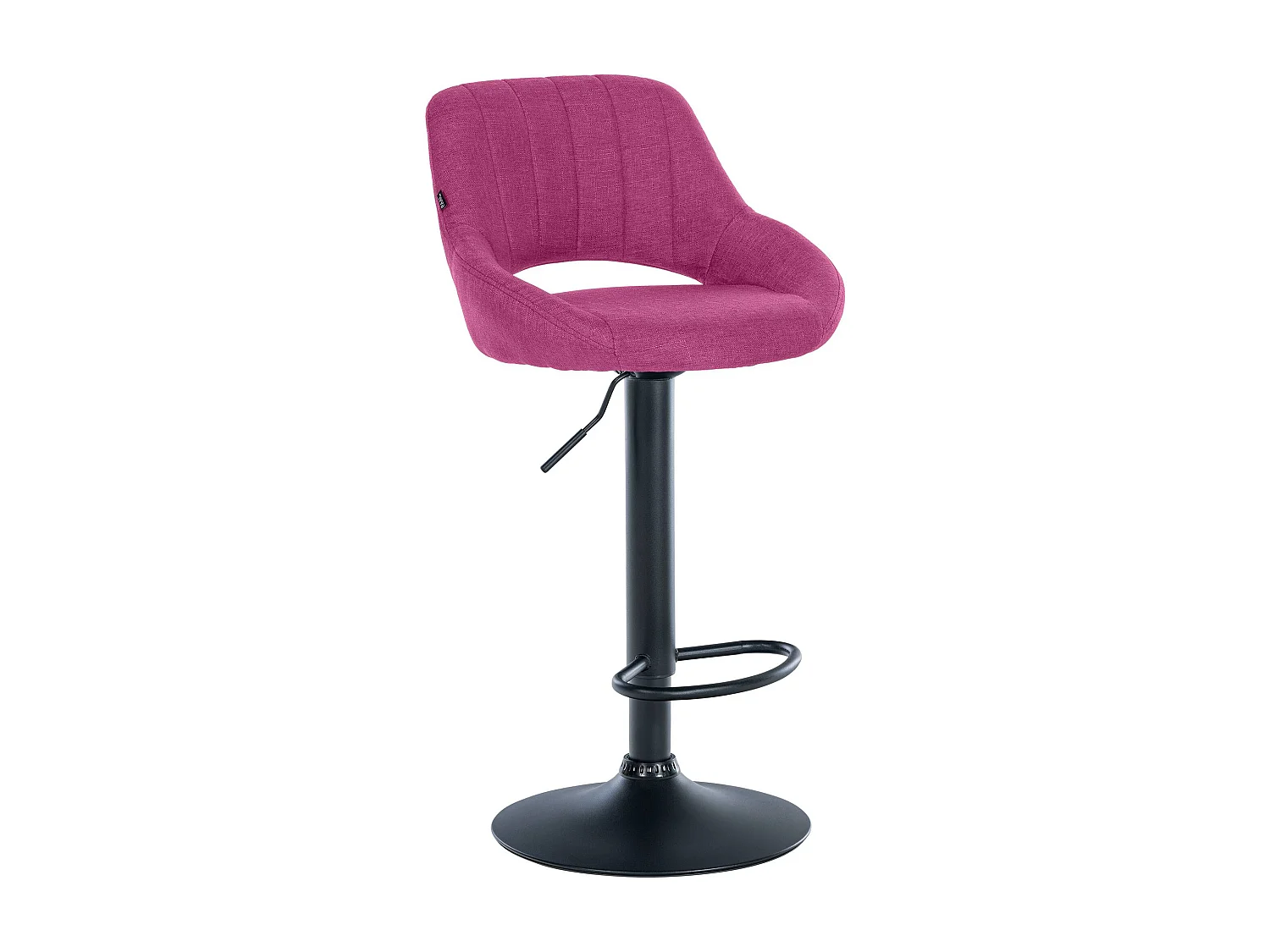 Tabouret de bar - Tissu & Noir - Violet - Milet