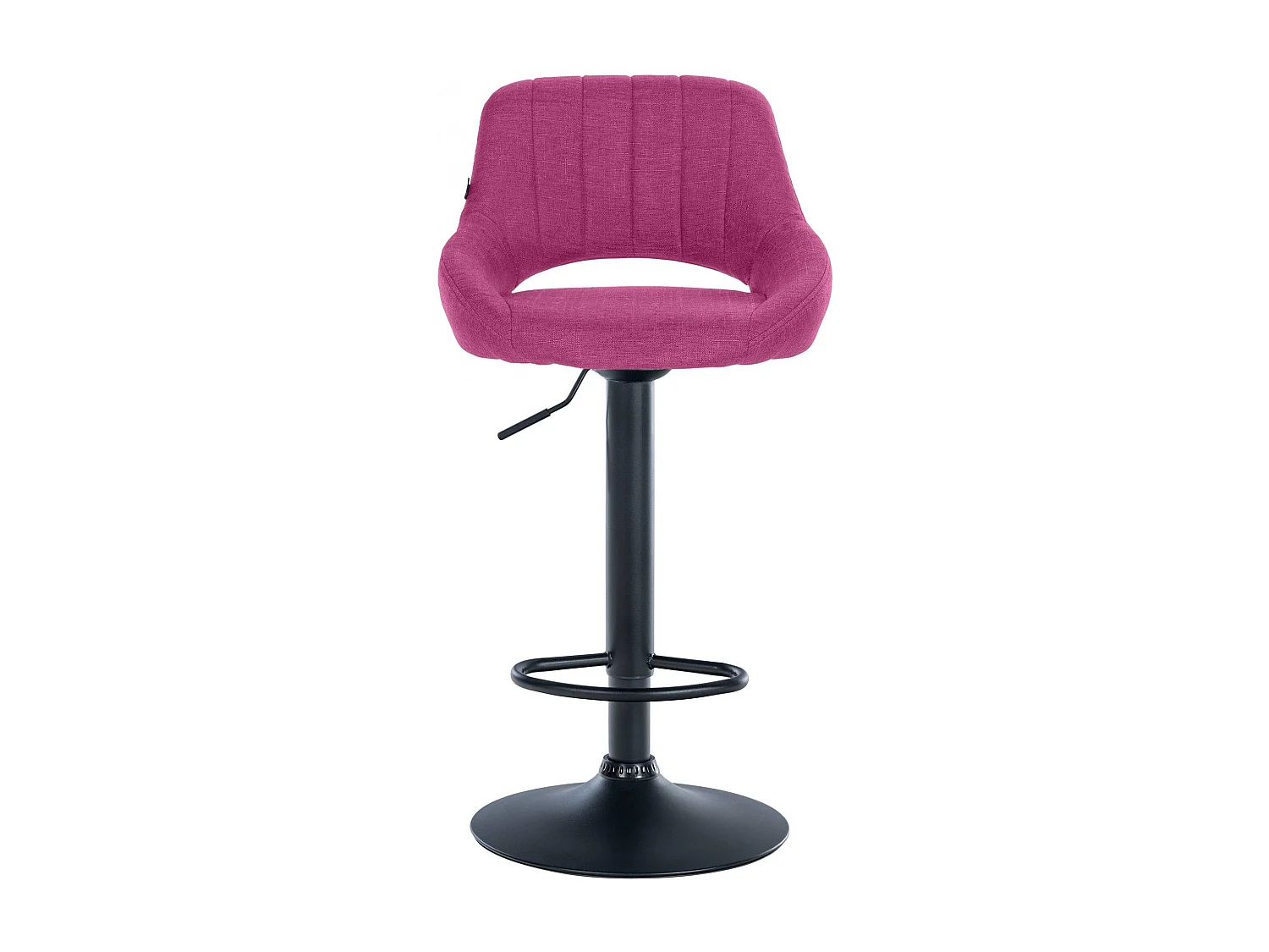 Tabouret de bar - Tissu & Noir - Violet - Milet
