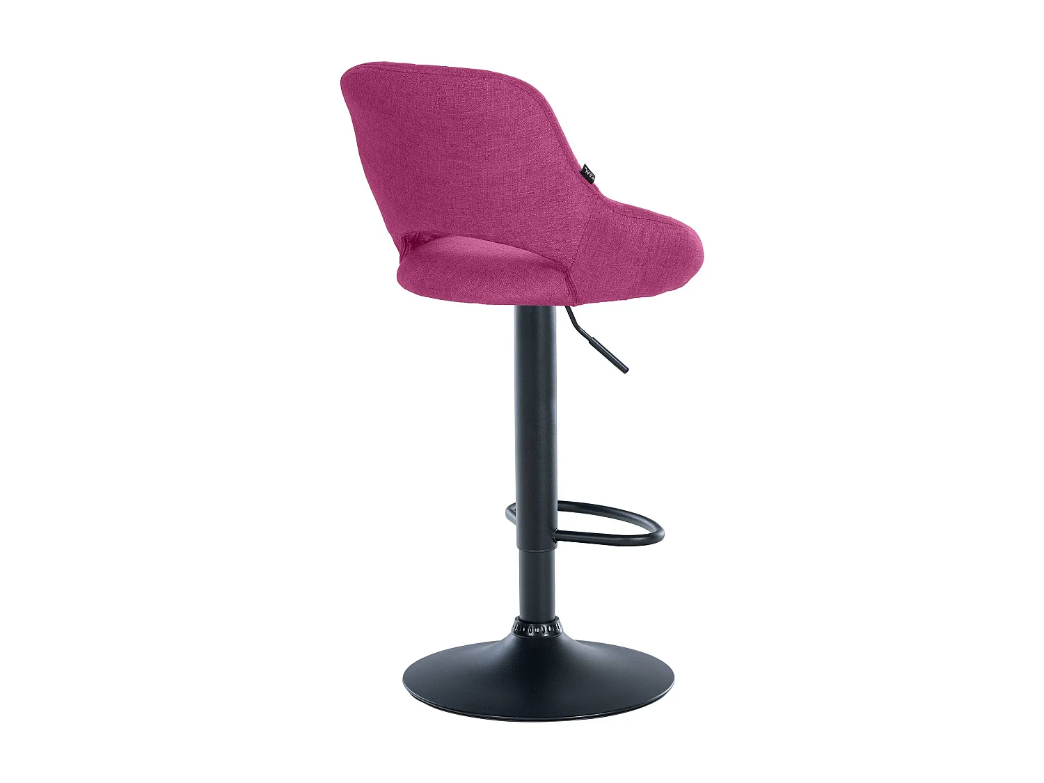 Tabouret de bar - Tissu & Noir - Violet - Milet