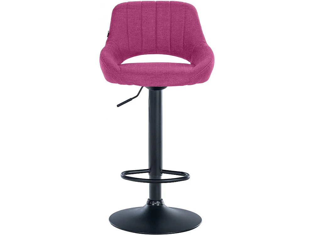 Tabouret de bar - Tissu & Noir - Violet - Milet