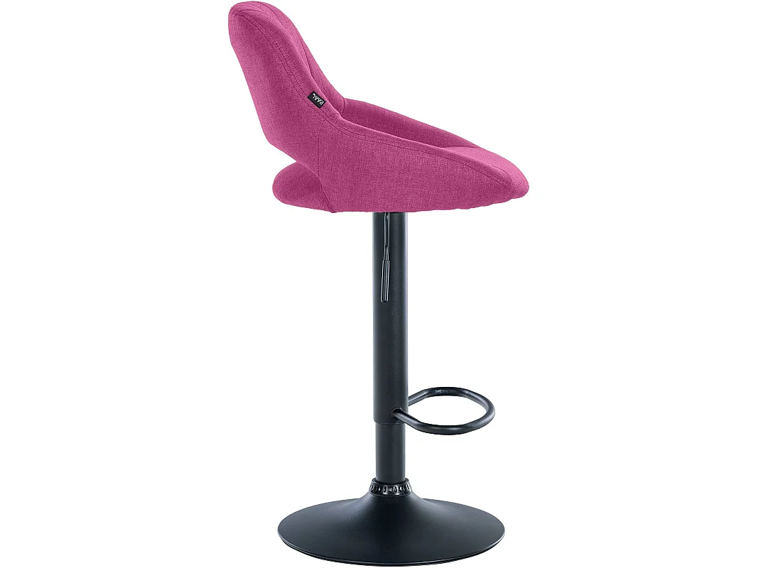 Tabouret de bar - Tissu & Noir - Violet - Milet