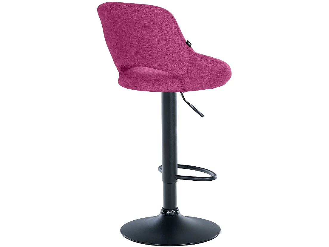 Tabouret de bar - Tissu & Noir - Violet - Milet