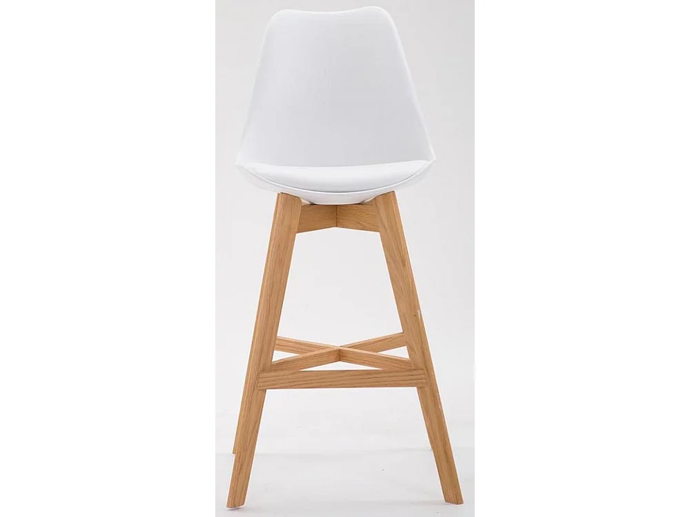 Lot de 2  Tabouret de bar - Plastique & Nature - Blanc - Cannes
