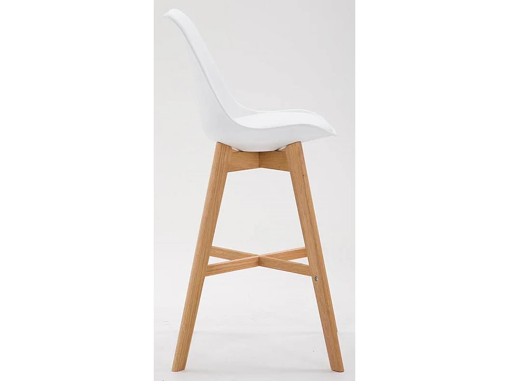 Lot de 2  Tabouret de bar - Plastique & Nature - Blanc - Cannes