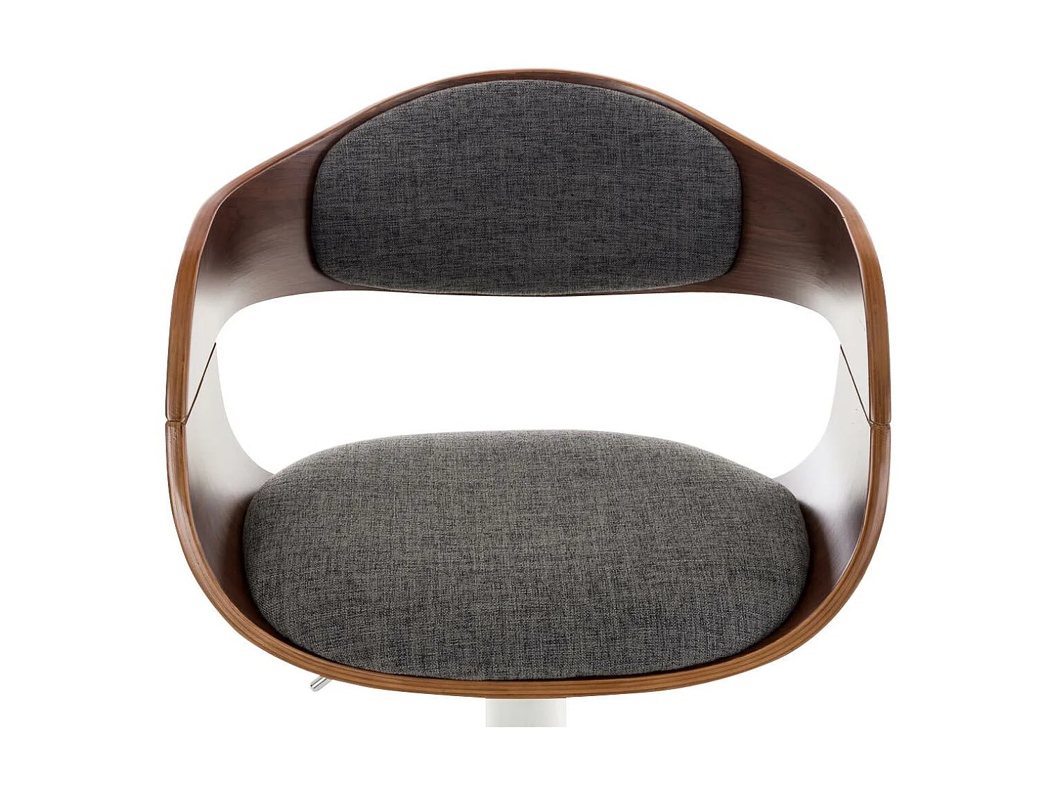 Tabouret de bar - Tissu - Noyer / Gris clair - Kingston