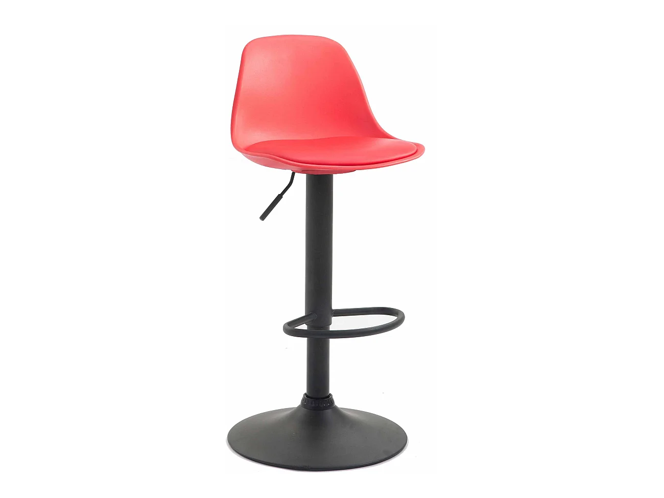 Tabouret de bar - Plastique & Métal - Rouge - Kiel