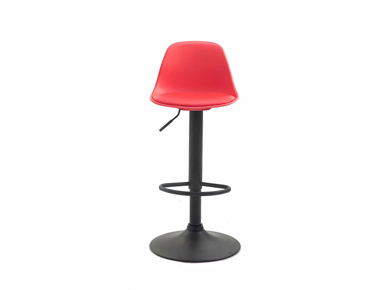 Tabouret de bar - Plastique & Métal - Rouge - Kiel