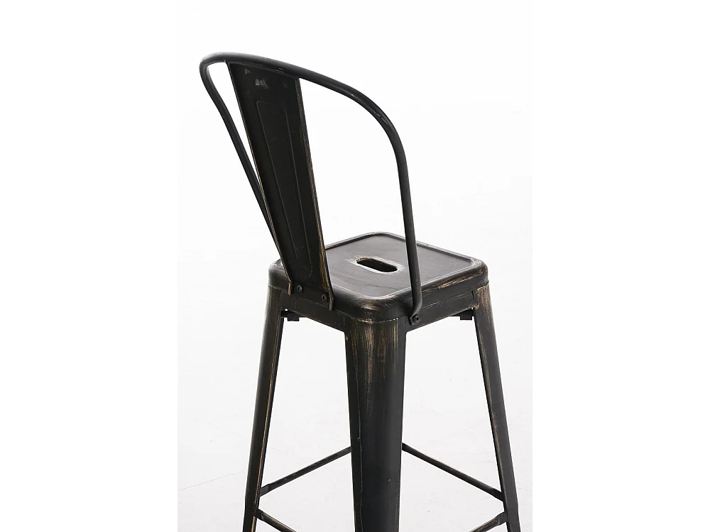 Barkruk - Metalen & Metaal - zwart/goud - Aiden