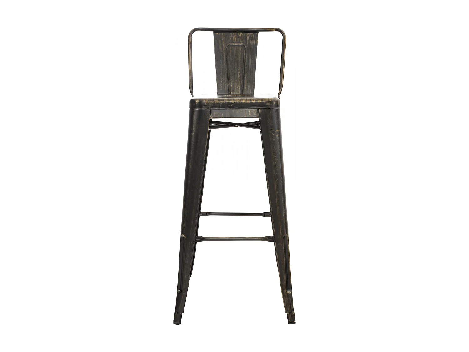 Tabouret de bar - Métal - Noir-Or - Mason