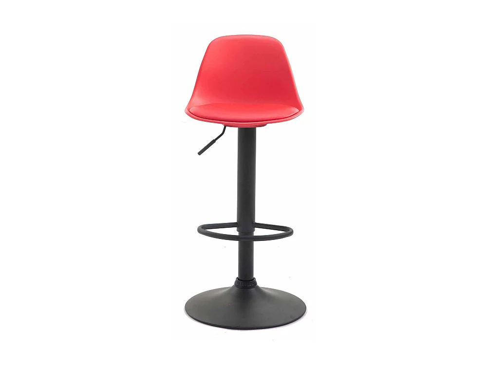 2er Set Barhocker - Kunstleder & schwarz - rot - Kiel