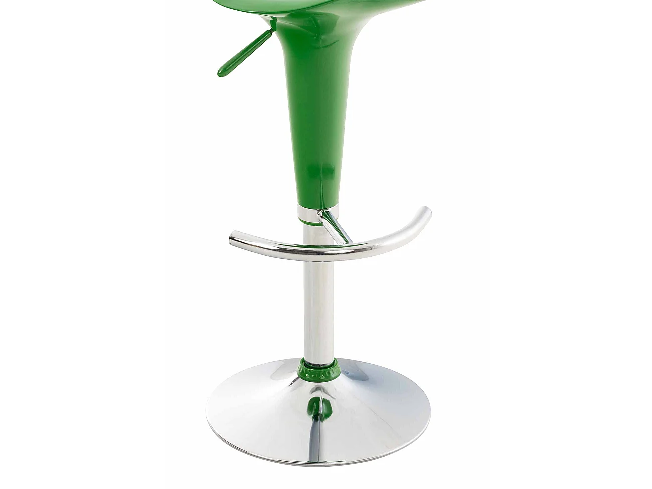 Lot de 2  Tabouret de bar - Plastique & Métal chromé - Vert - Saddle